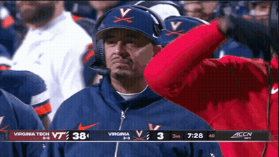 Man In Virginia Tech Hat Watching Game GIF