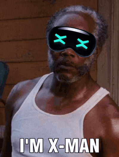 Man In VR Headset Says I'm X Man GIF