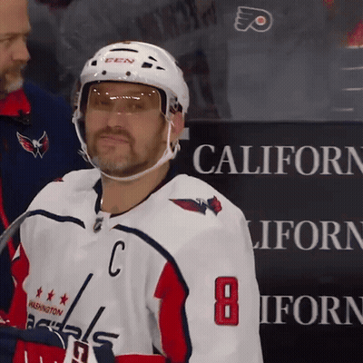 Man In Washington Capitals Jersey California Sign GIF