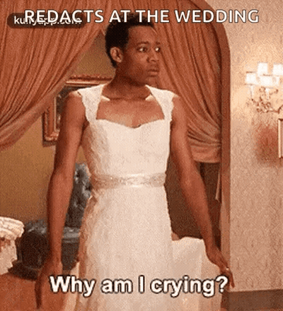 Man In Wedding Dress Crying GIF
