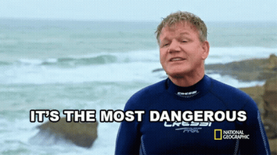 Man In Wetsuit Says It's The Most Dangerous In Front Of Ocean GIF