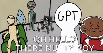 Man In Wheelchair Saying Oh Hello There Nutty Boy GIF