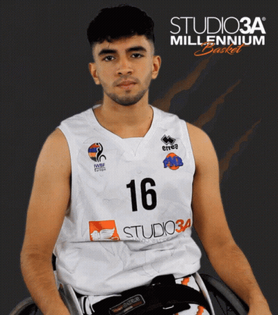 Man In Wheelchair White Jersey Number 16 GIF