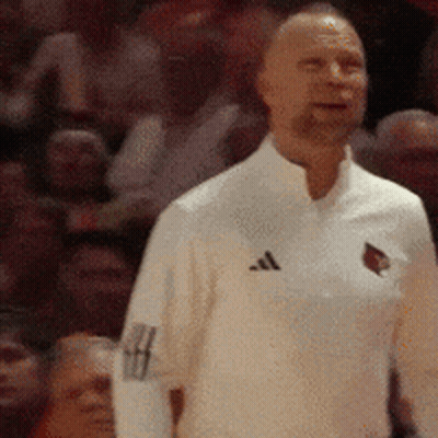 Man In White Adidas Jacket In Front Of Crowd GIF