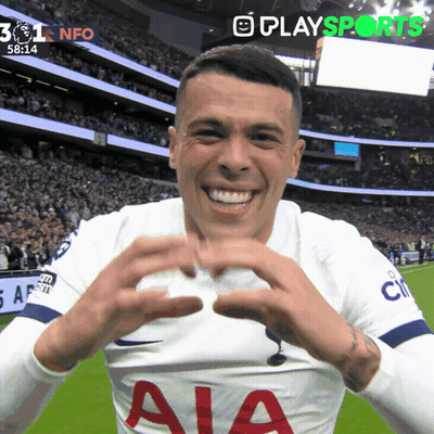 Man In White AIA Jersey Making Heart With Hands GIF