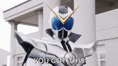Man In White And Blue Superhero Costume Says You Got This GIF