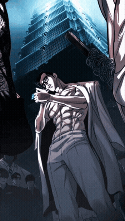 Man In White Cape In Front Of Building GIF
