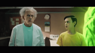 Man In White Coat And Boy In Yellow Shirt GIF