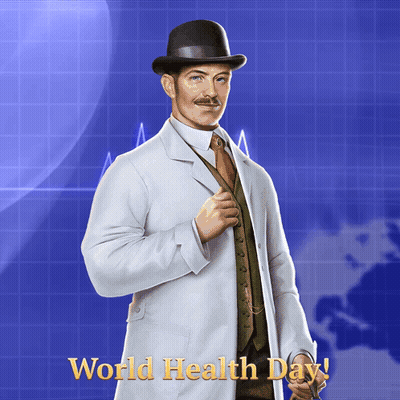 Man In White Coat And Top Hat World Health Day GIF