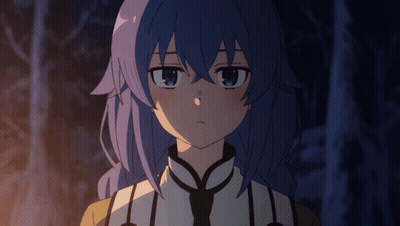 Man In White Coat Holding Sword Before Explosion GIF
