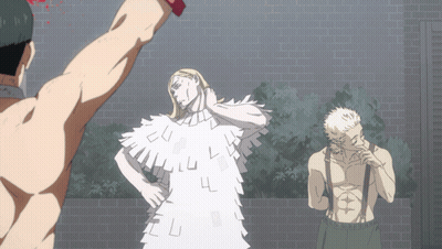 Man In White Dress With Letter L GIF