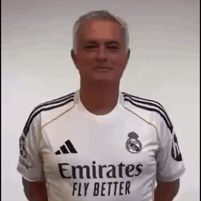 Man In White Emirates Fly Better Shirt GIF