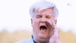 Man In White Hair Hollering GIF