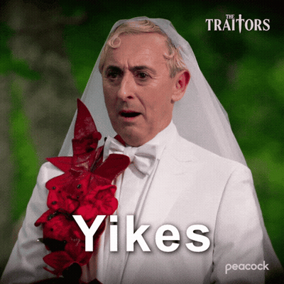 Man In White Hat And Black Jacket Says This Is Traitors Baby GIF