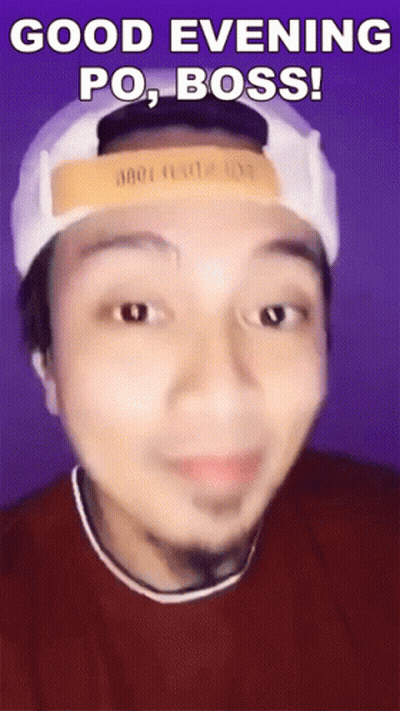 Man In White Hat And Red Shirt Saying Good Evening Po, Boss GIF