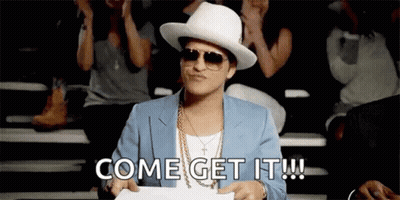 Man In White Hat And Sunglasses Says Come Get It GIF