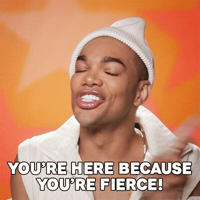 Man In White Hat And White Shirt Saying You're Here Because You're Fierce GIF
