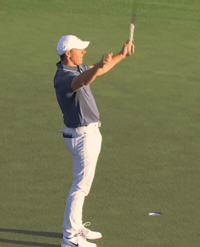 Man In White Hat Holding Golf Club GIF