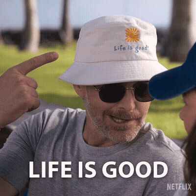Man In White Hat Saying Life Is Good GIF