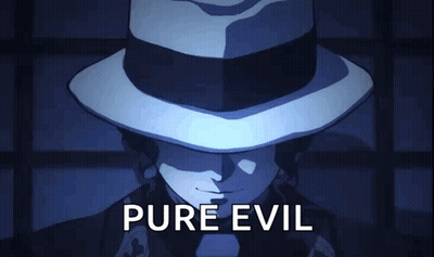 Man In White Hat Saying Pure Evil GIF