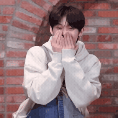 Man In White Hoodie Covering Face GIF