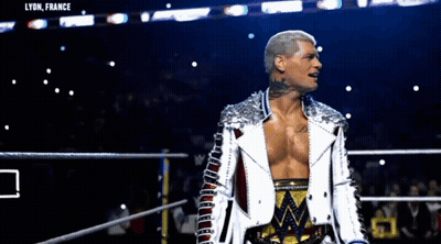 Man In White Jacket Standing In Ring Lyon France GIF