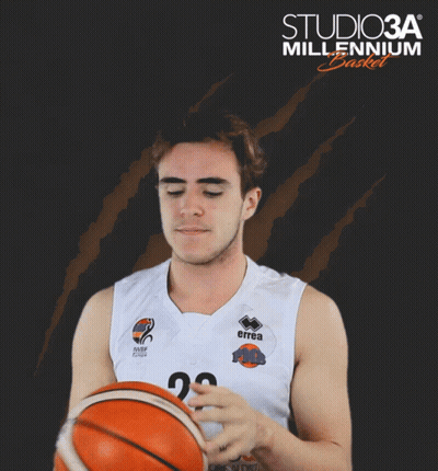 Man In White Jersey Holding Basketball GIF