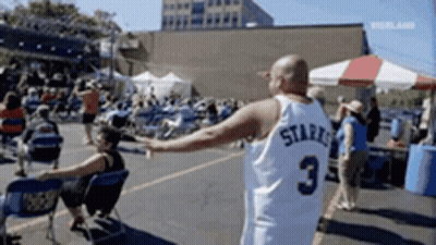 Man In White Jersey Number 3 GIF
