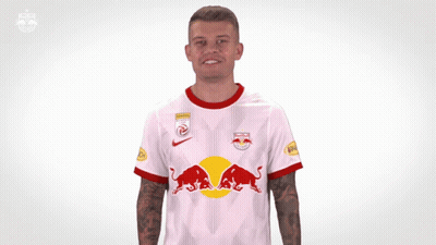 Man In White Jersey With Red Bull GIF