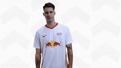 Man In White Jersey With Red Bulls GIF