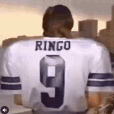 Man In White Jersey With Ringo GIF