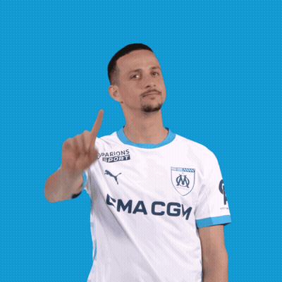 Man In White Maccg Jersey Pointing Upwards GIF