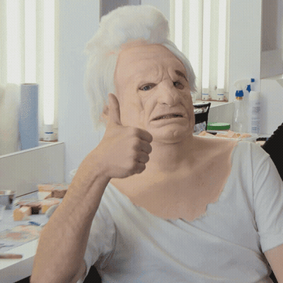 Man In White Mask Giving Thumbs Up GIF