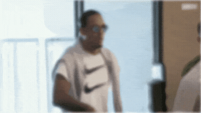 Man In White Nike Shirt And Sunglasses GIF