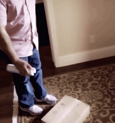 Man In White Nike Shirt With Anchor GIF