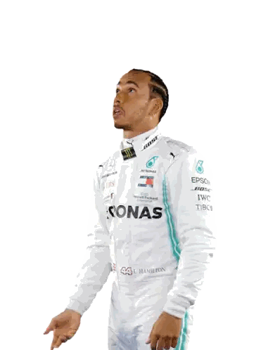 Man In White Petronas Jacket Smiling Sticker