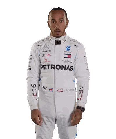 Man In White Petronas Racing Suit Sticker