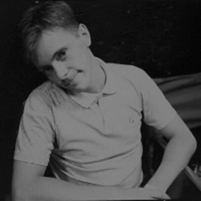 Man In White Polo Shirt Black And White GIF