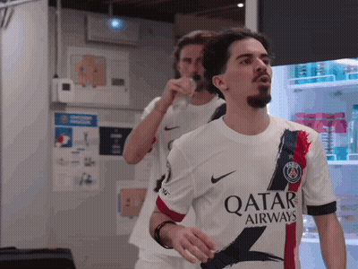Man In White Qatar Airways Shirt GIF