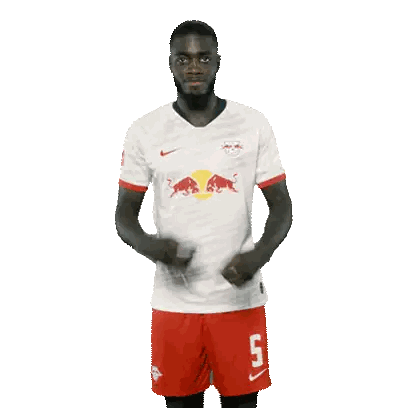 Man In White Red Bull Jersey And Red Shorts Number 5 Sticker