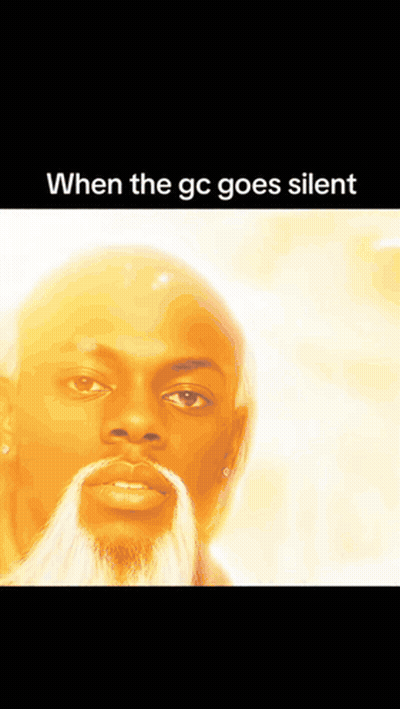 Man In White Robe On Dock Holding Cane Saying When The GC Goes Silent GIF