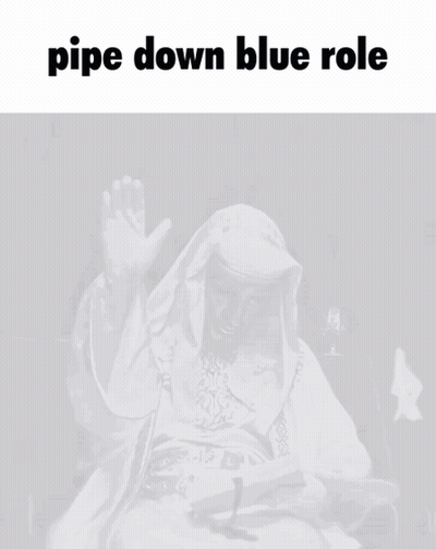 Man In White Robe Pipe Down Blue Role GIF