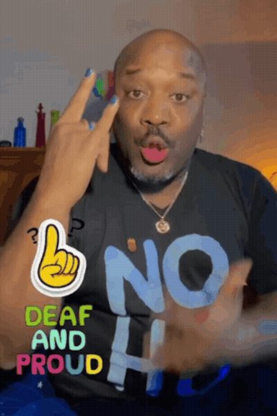 Man In White Robe Saying Good Morning In Arabic And English GIF
