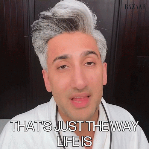 Man In White Robe Says That's Life GIF
