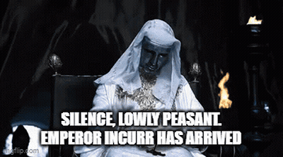 Man In White Robe Sitting Says Silence Lowly Peasant GIF