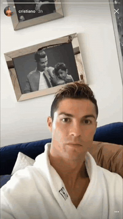 Man In White Robe Taking Selfie Cristiano GIF