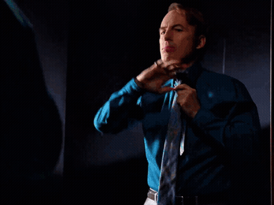 Man In White Shirt Adjusting Red Tie GIF