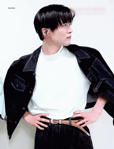 Man In White Shirt And Black Jacket Saying Attitude GIF