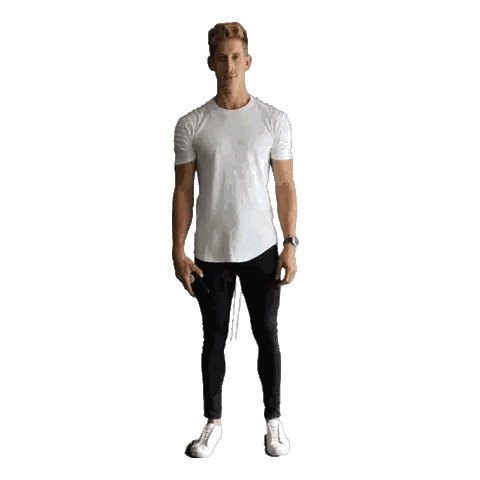 Man In White Shirt And Black Pants Sticker