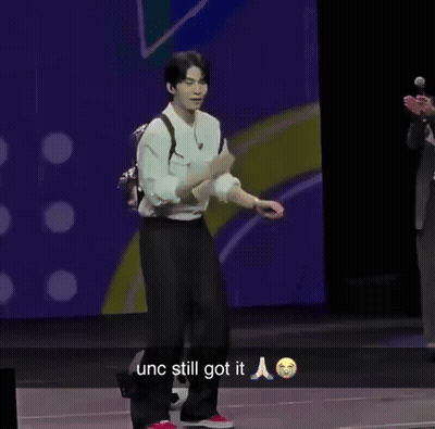 Man In White Shirt And Black Pants Dancing GIF